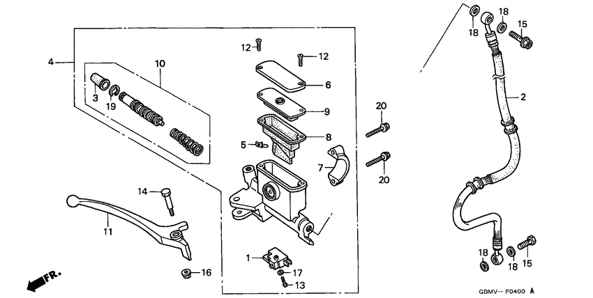 Fr. brake master cylinder