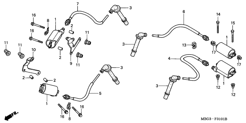 VFR800 Катушка зажигания