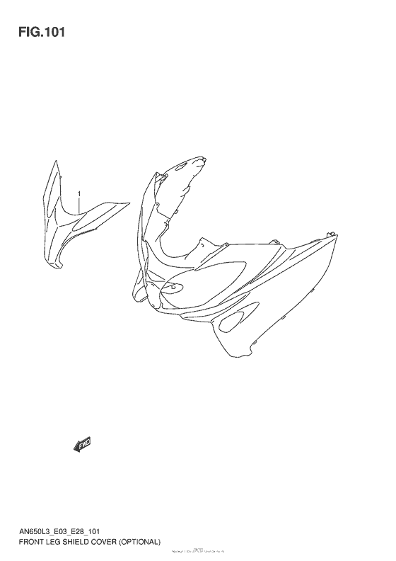 AN650 Front Leg Shield Cover (Optional)