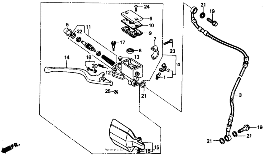Front brake master cylinder 86-91