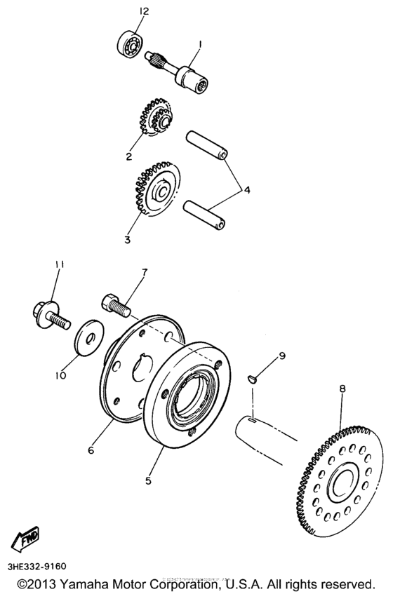 YZF600RN Муфта стартера