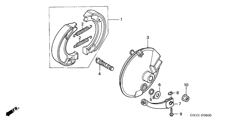 XR80R Передний тормоз