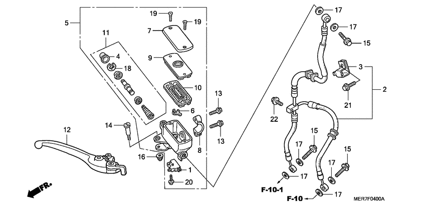 Fr. brake master cylinder