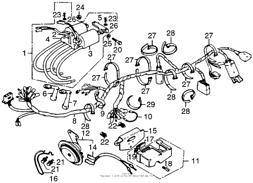 Wire harness + horn