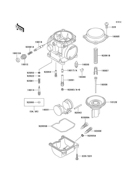 EX500 Carburetor parts(1 / 2)