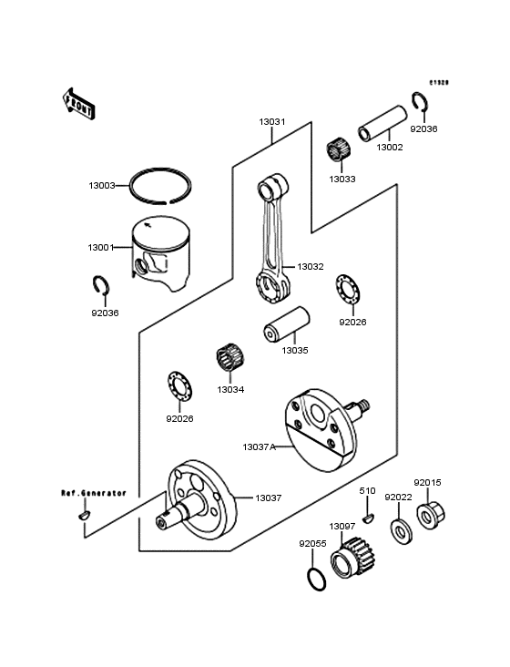 Crankshaft/piston