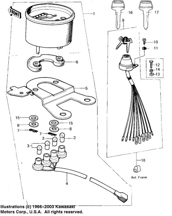 Meters/ignition switch