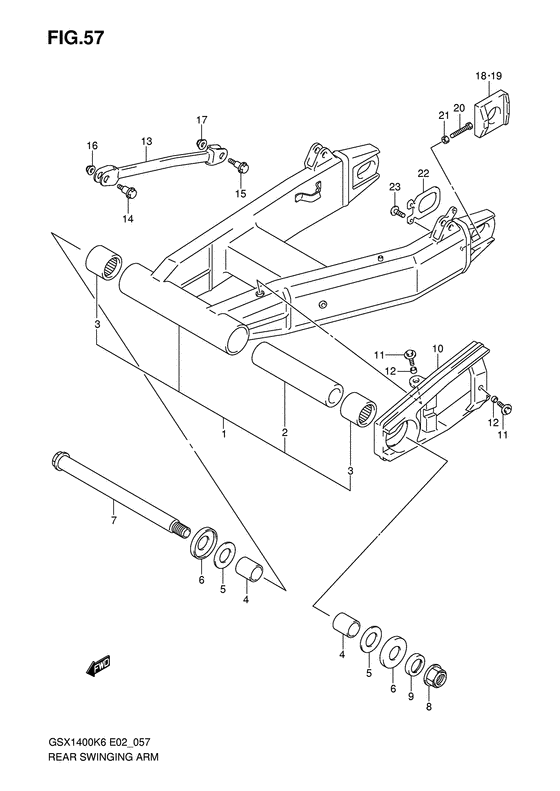 Rear swingingarm