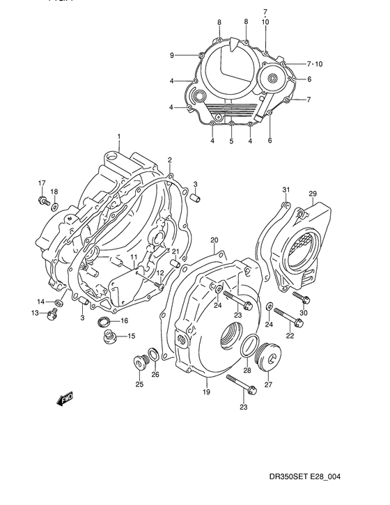 Crankcase cover ass`y  (v