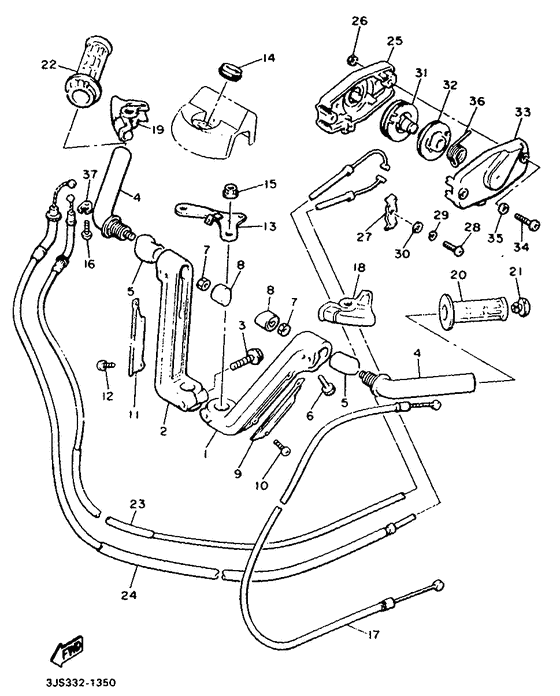 Steering handle. cable