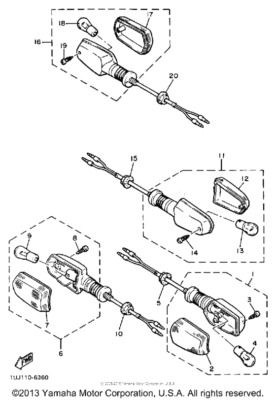 YX600T Поворотники