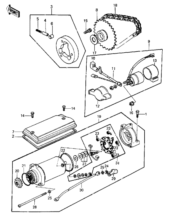 Starter motor/starter clutch