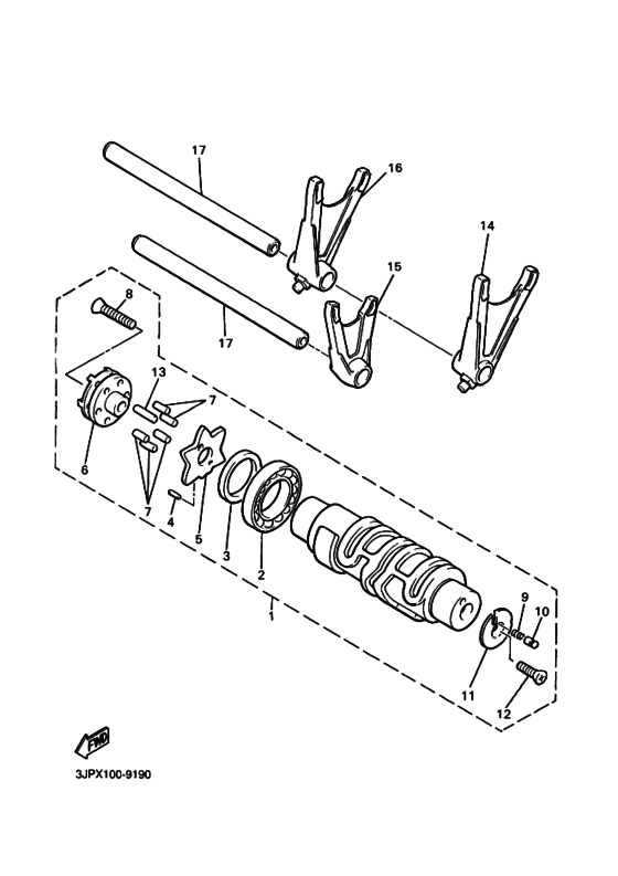 Shift cam & fork