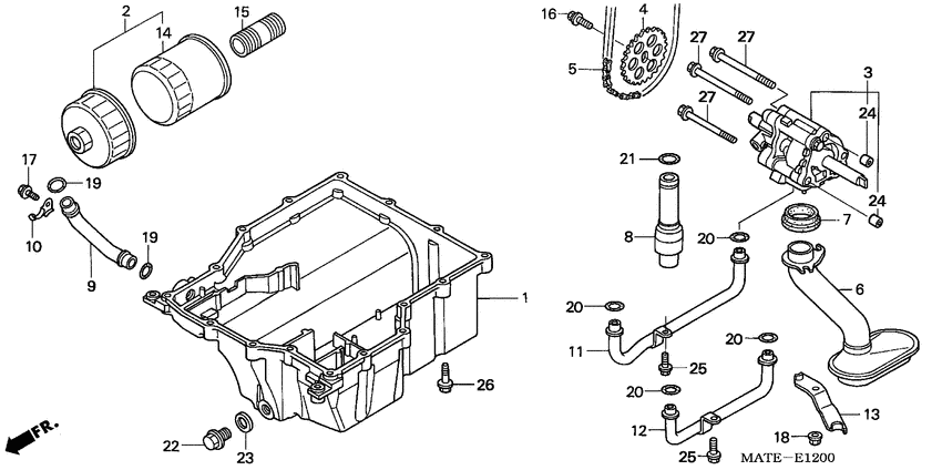 Oil pump/oil pan/ oil filter