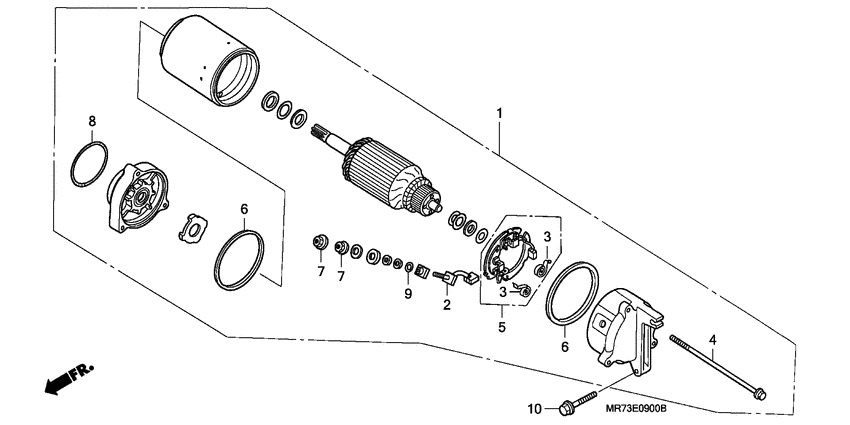 VFR750R Стартерный мотор