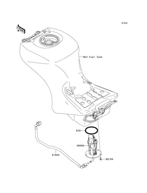 ZX1400 Топливный насос