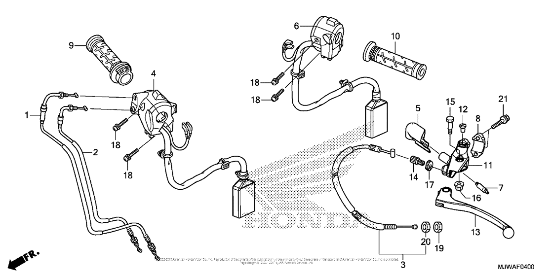 Handle Lever + Switch + Cable