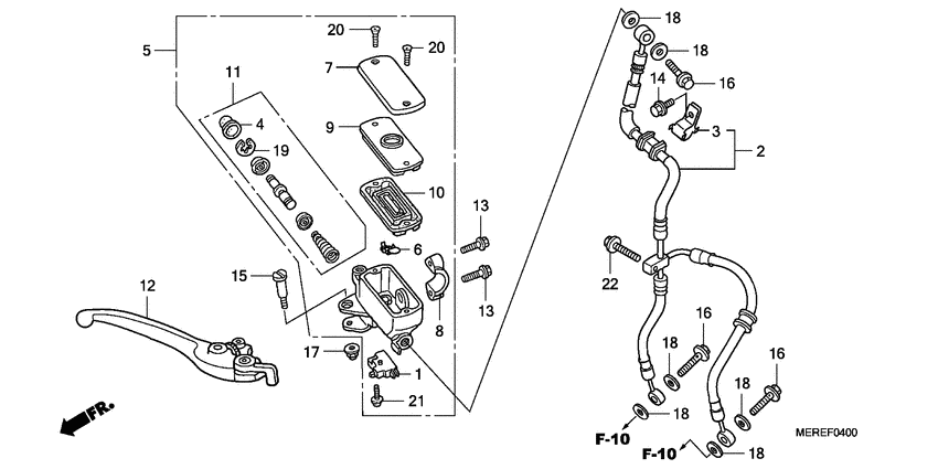 Fr. brake master cylinder