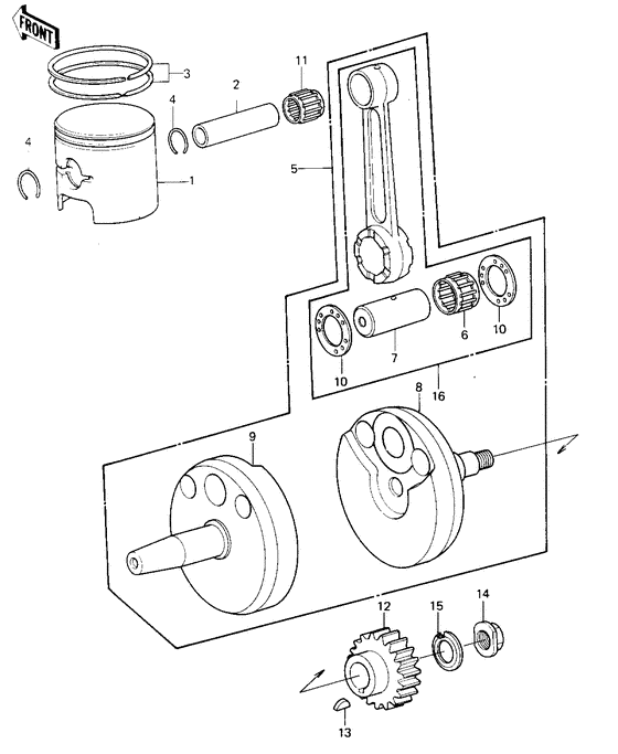 Crankshaft/piston