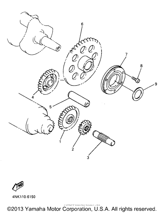 XVZ13LTJ Муфта стартера