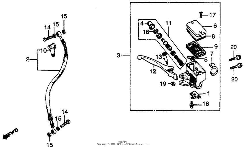 Fr. brake master cyl. ii