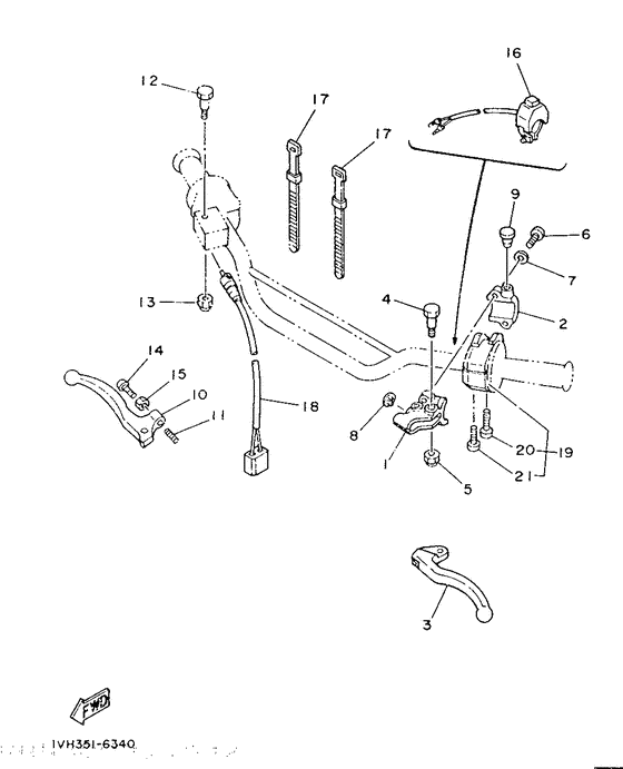 Handle switch. lever
