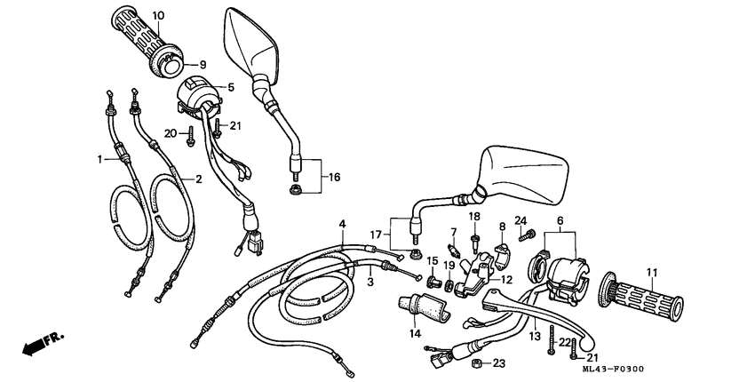 Handle lever/switch/cable