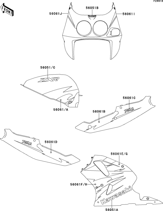 ZX750 Decals(ebony / eventide)(zx750-l3)