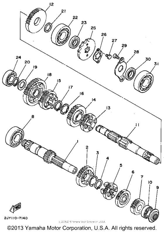 TW200G Трансмиссия