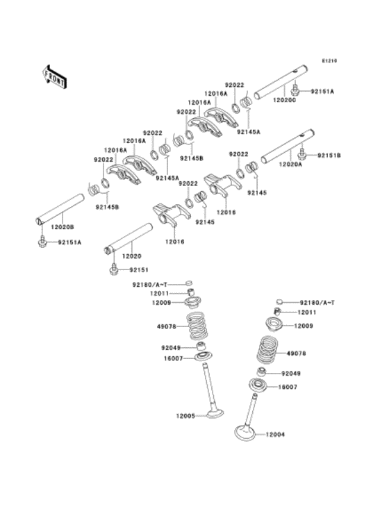 EJ650 Rocker arms / valves