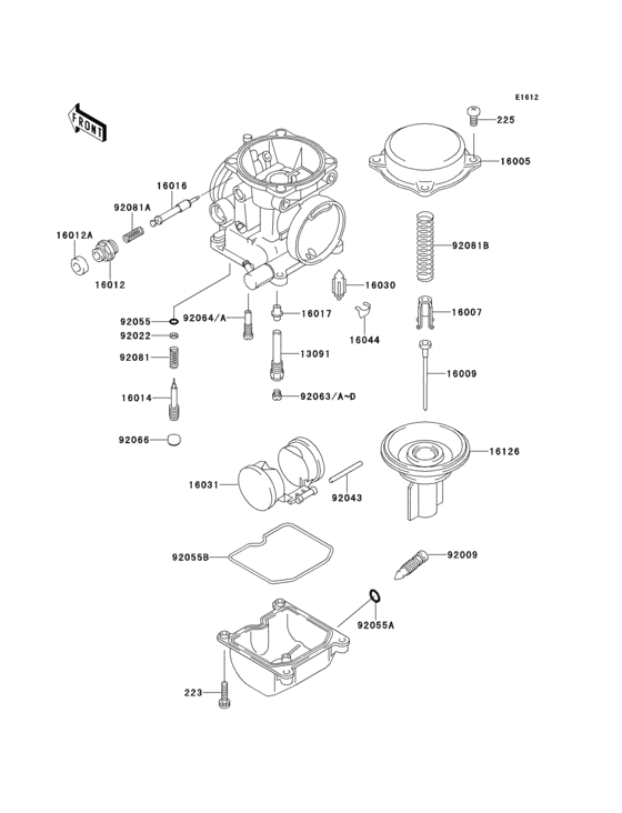 EX250 Карбюратор в разборе