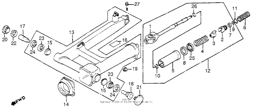 Swingarm + drive shaft