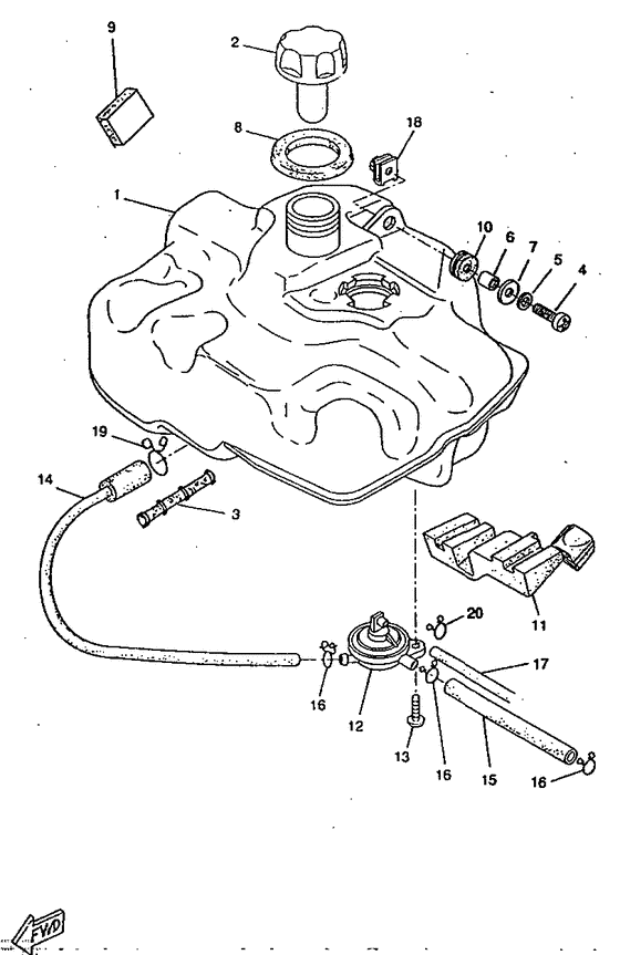 CW50RS Топливный бак