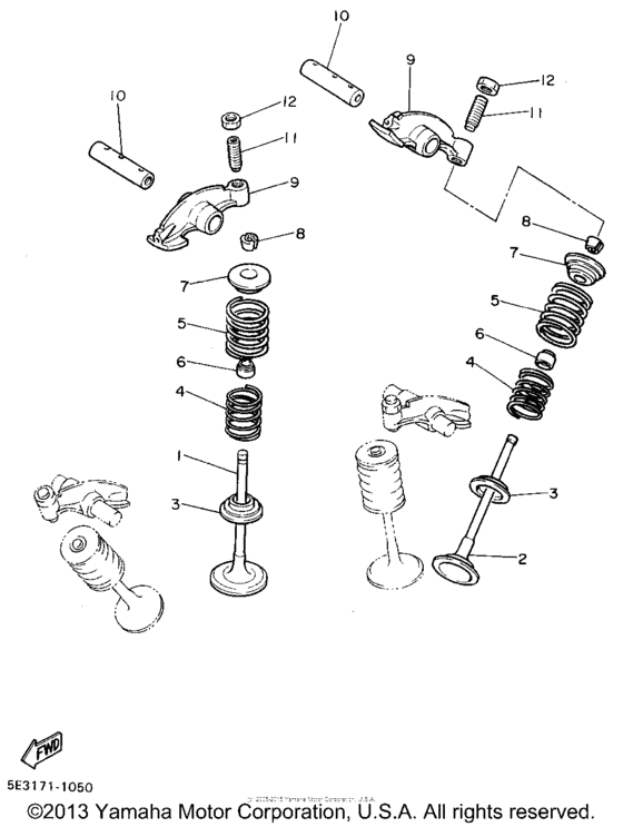 XV1100F Клапана