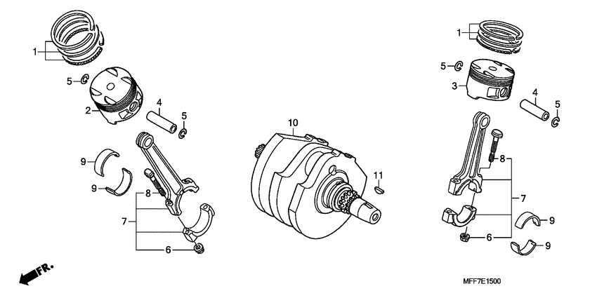 Crankshaft/piston