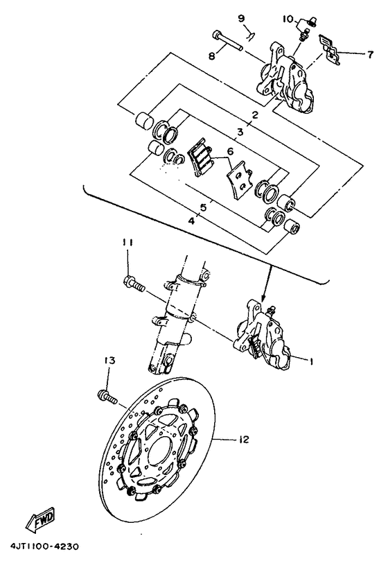 Front brake. caliper