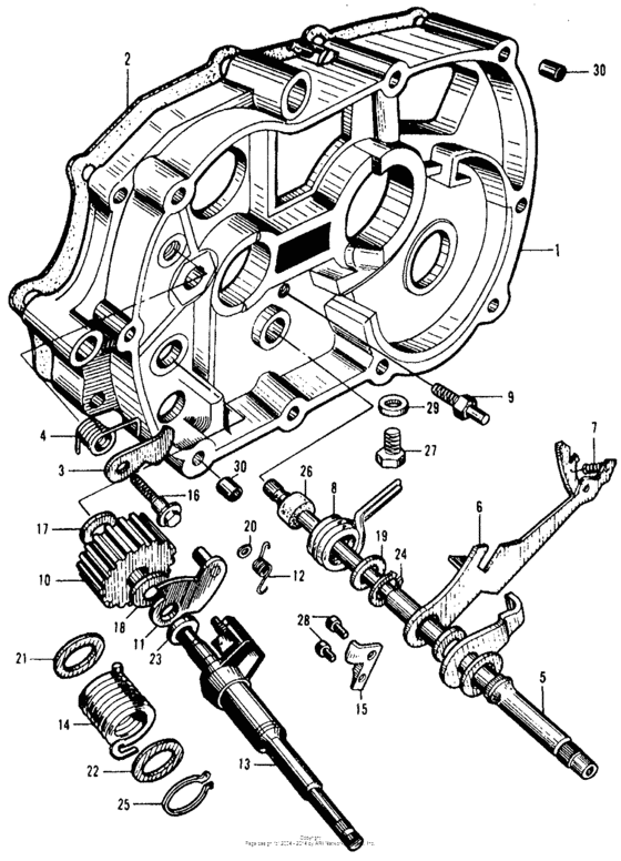 Gear change + right crankcase