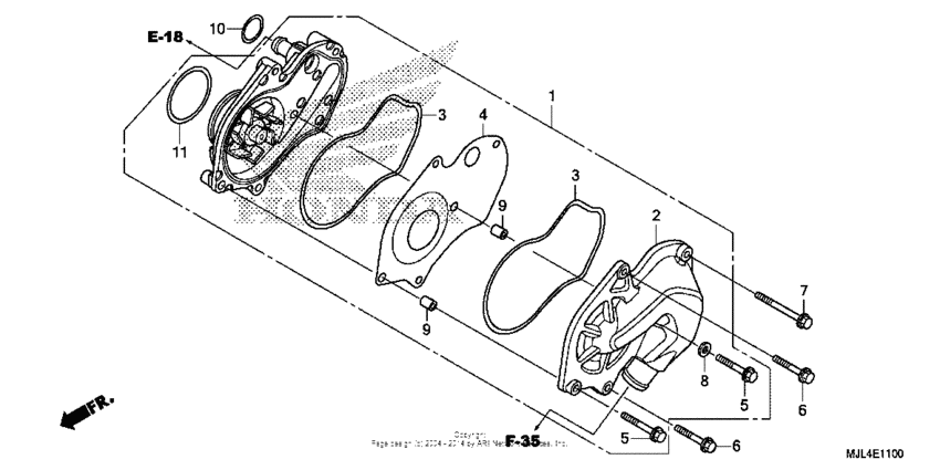 NC700X Водяной насос