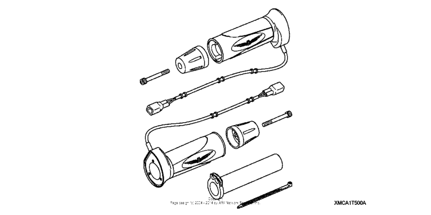 GL1800 (ABS) Heated grip (chrome w / gl logo)