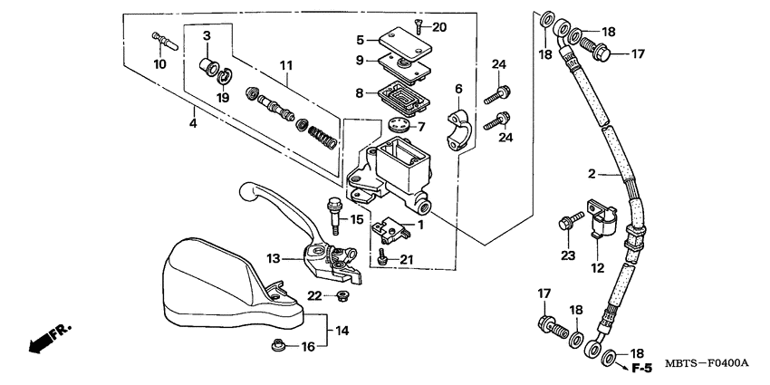 Fr. brake master cylinder