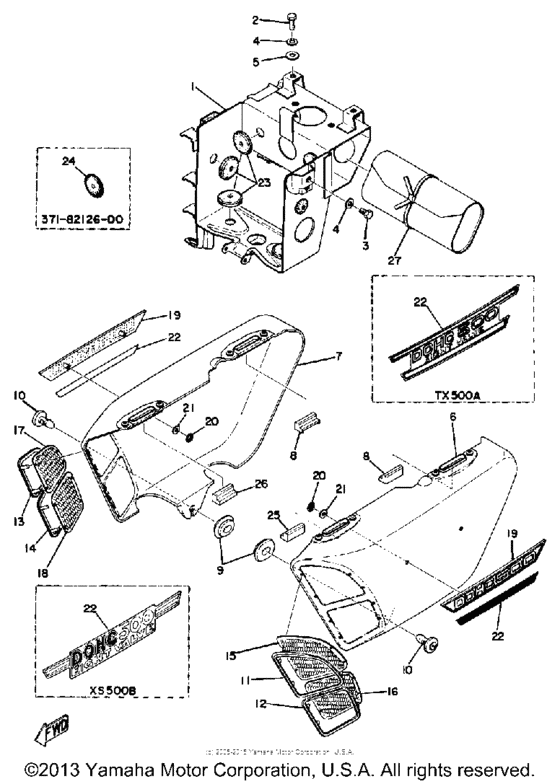 TX500 Battery box side cover