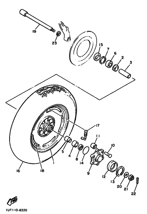 Rear wheel complete assy