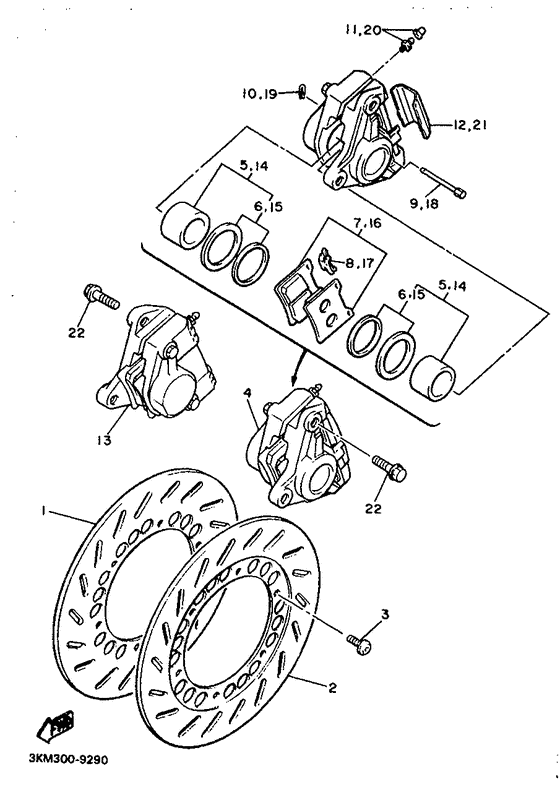 Front brake. caliper