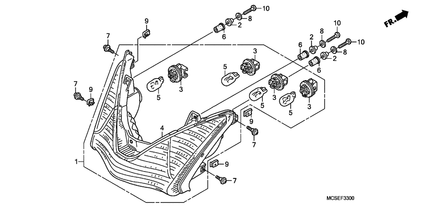 ST1300 Задний фонарь