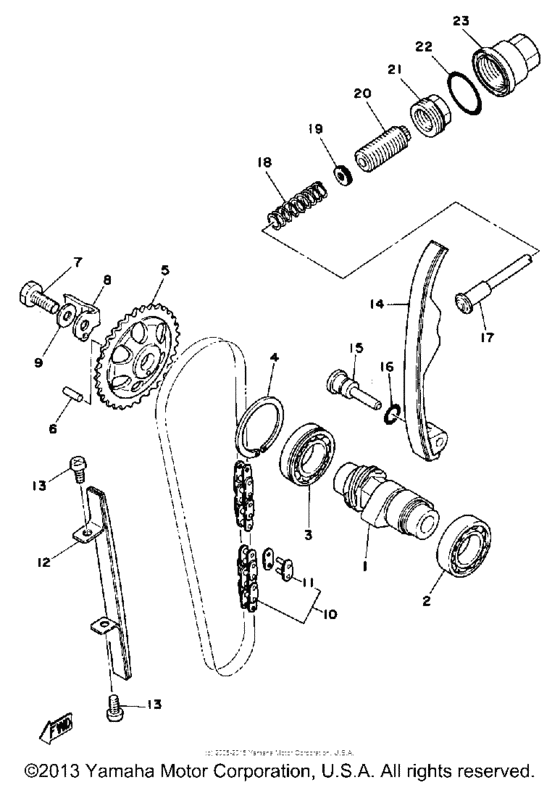 Camshaft - chain tensioner