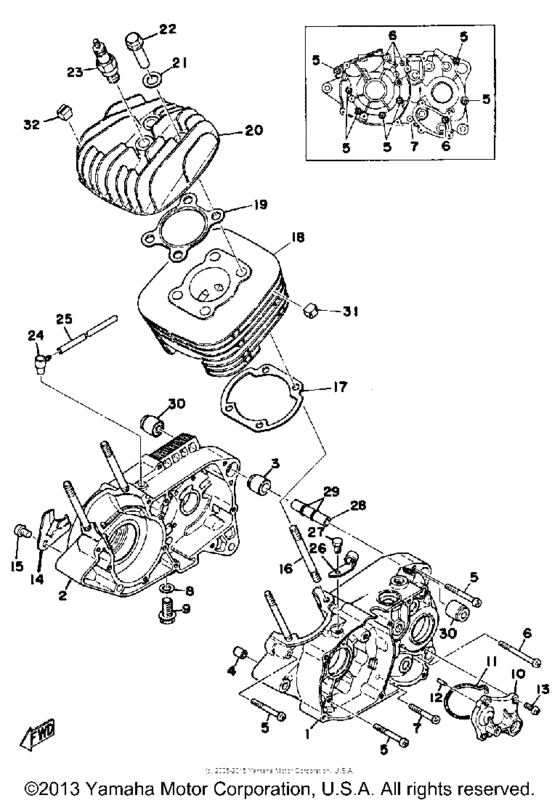 Crankcase cylinder