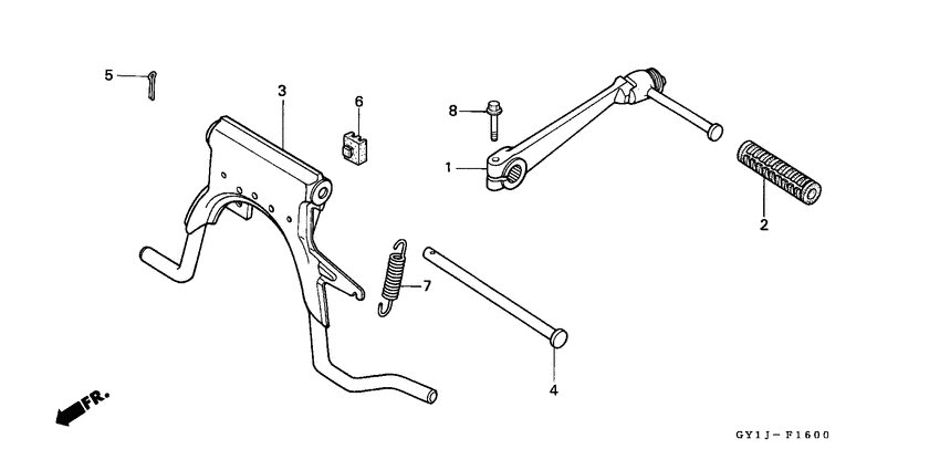 Stand/kick starter arm