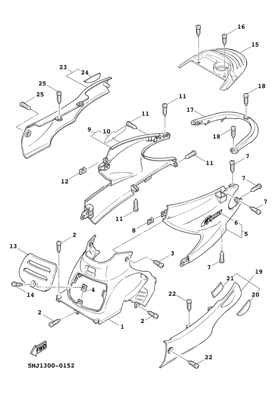 XC125FC Боковые обтекатели