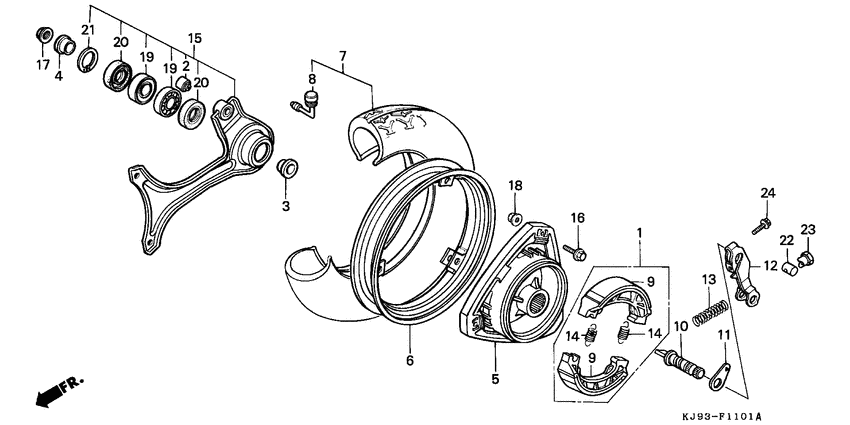 Rear wheel complete assy