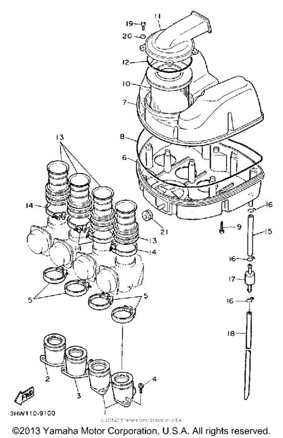 FZR600WC Воздушный фильтр